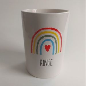 Rare! RAE DUNN MAGENTA "Rinse" Rainbow Cup